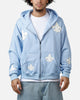 MNML Fleur Zip Up Hoodie Washed Blue