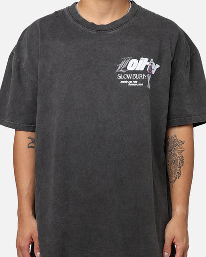 Loiter Slow Burn T-Shirt Black Wash