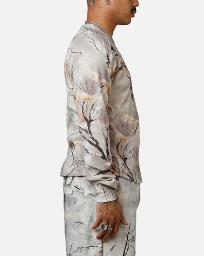 MNML Washed Waffle Thermal Long Sleeve T-Shirt Snow Camo