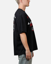 Loiter Flight T-Shirt Black Acidwash
