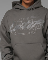 Loiter Atlantic Rhinestone Hoodie Charcoal