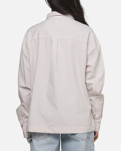 Carre x Disney M&F Long Sleeve Oxford Shirt Ecru/Dark Khaki