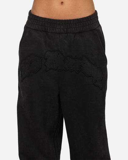 Ed Hardy Fray Track Pants Black