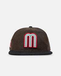 New Era Mexico National Baseball Team 'Mexican Cord Golfer' Corduroy Golfer Snapback Brown/Black