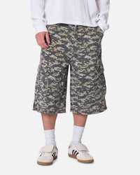 MNML Distressed Ultra Baggy Cargo Shorts Camo