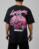 Loiter Brain Rot Vintage T-Shirt Black Acidwash