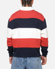 Tommy Jeans Relaxed Badge Stripe Rugby Shirt Navy