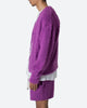 MNML Fuzzy Cardigan Sweater Purple