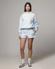 American Thrift Women's Fleece Shorts Light Blue