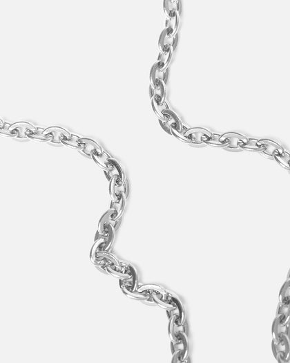 Saint Morta Onyx Round Pendant Chain White Gold