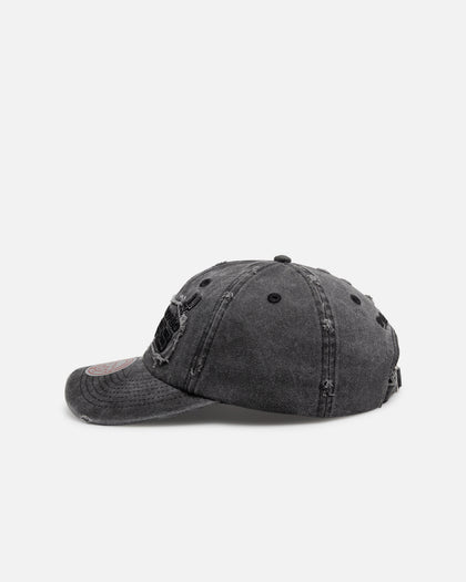 Mitchell & Ness San Antonio Spurs 'Destroyed' Dad Fit Strapback Washed Black