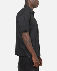 Saint Morta Saints Marked Button Up Shirt Washed Black