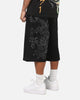 Ed Hardy Dragon Rhinestone Jorts Black