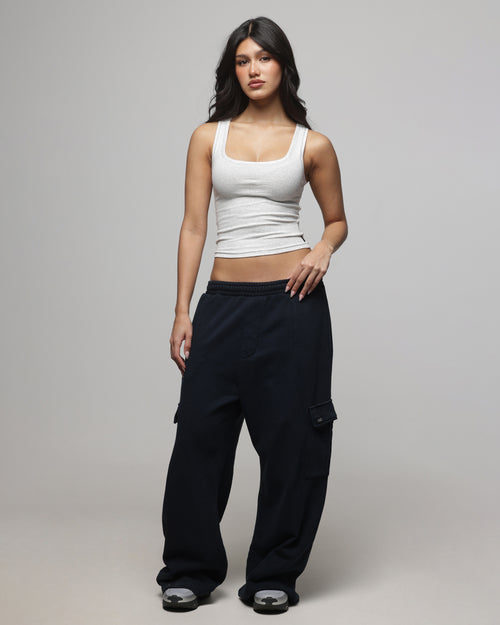 American Thrift Women's Scoop Neck Tank Grey Heather