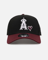 New Era Los Angeles Angels 'Burgundy Hearts' 9FORTY A-Frame Snapback Black/Maroon