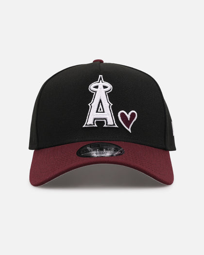 New Era Los Angeles Angels 'Burgundy Hearts' 9FORTY A-Frame Snapback Black/Maroon