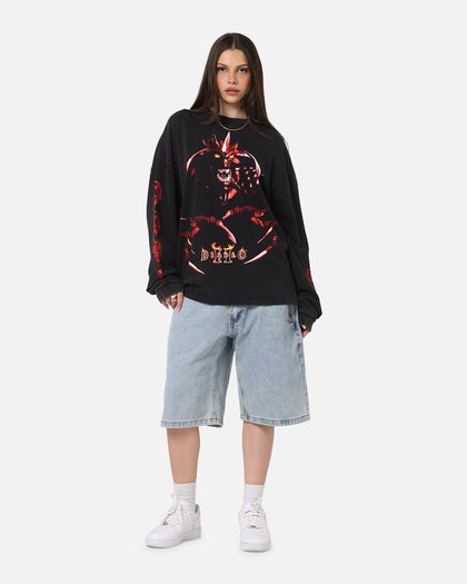 73Studio X Diablo Halloween Evil Is Coming Back Long Sleeve T-Shirt Vintage Black