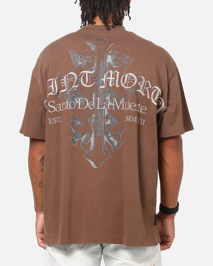 Saint Morta The Cross Boxy T-Shirt Washed Brown