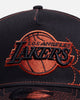 New Era Los Angeles Lakers 'Spider Web' 9FORTY A-Frame Snapback Black/Orange