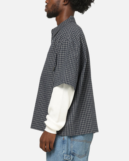 Carre Archive Layered Shirt Navy Plaid