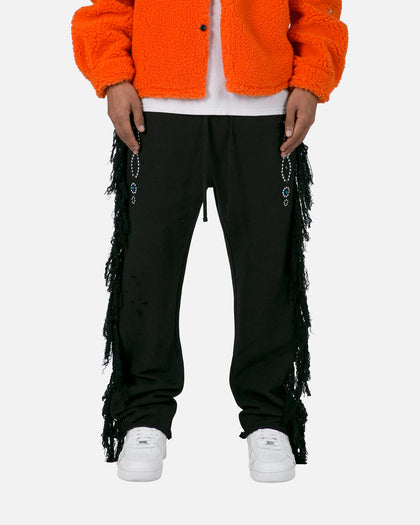 MNML Trail Frayed Sweat Pants Black