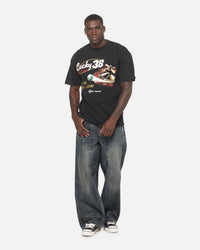 73Studio X Fallout Take Her For A Spin T-Shirt Black Acidwash