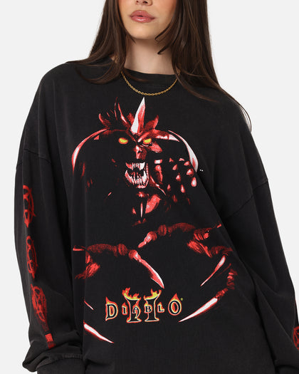 73Studio X Diablo Halloween Evil Is Coming Back Long Sleeve T-Shirt Vintage Black