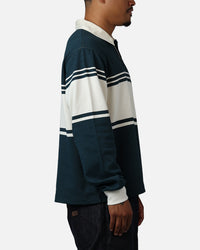 Carre Varsity Long Sleeve Polo Shirt Vintage Navy