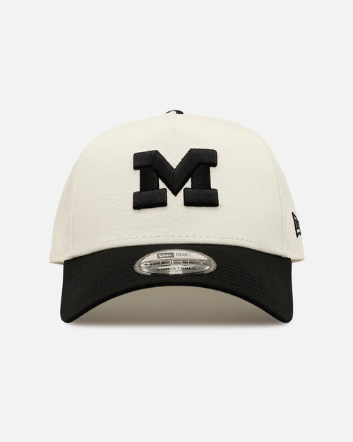 New Era Michigan Wolverines Football 'Easy Chrome Black' 9FORTY A-Frame Snapback Chrome/Black