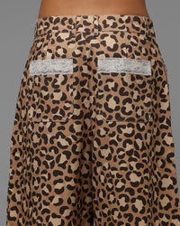 Loiter Lace Jorts Leopard