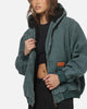 Carre Sherpa Lined Hoodie Forest Green