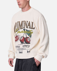 MNML Criminal Long Sleeve Thermal Shirt White