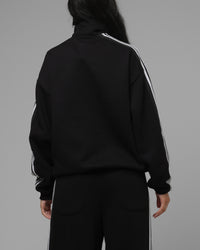 Loiter Hybrid Track Quarter Zip Black