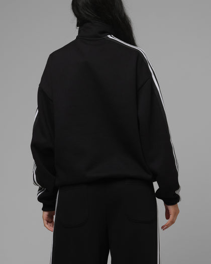 Loiter Hybrid Track Quarter Zip Black