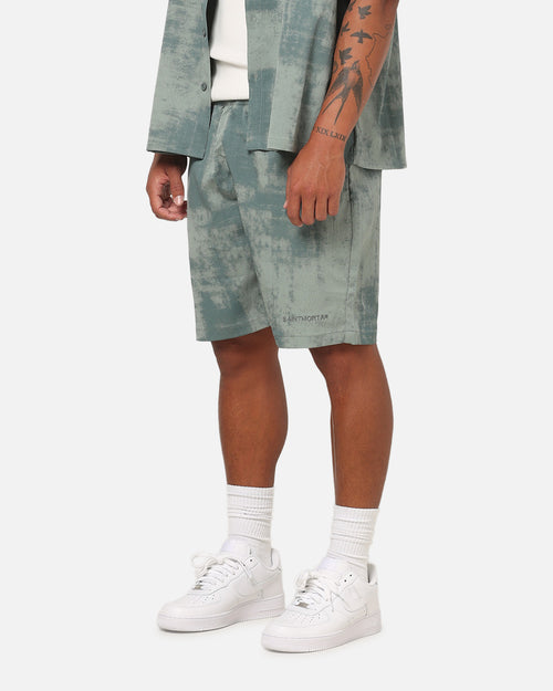 Saint Morta Solis Textured Shorts Petrol Green