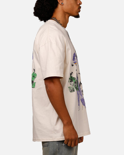 American Thrift X DC Batman The Joker Cane Heavyweight T-Shirt Off White