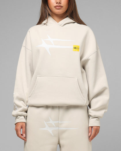 Loiter Hybrid Hoodie Stone