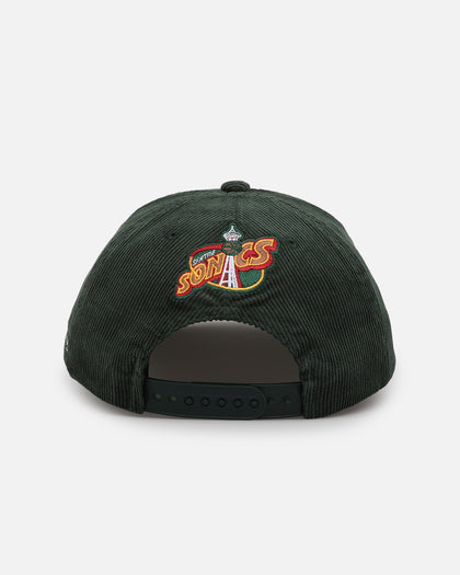 Mitchell & Ness Seattle Sonics Stack Script Corduroy Snapback Green