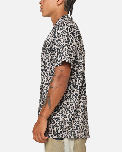 Majestic Athletic Los Angeles Dodgers Leopard Baseball Button Up Shirt Leopard
