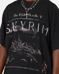 73Studio X The Elder Scrolls V: Skyrim Alduin Vintage T-Shirt Black Acidwash