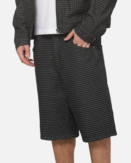 Carre Grid Solace Jorts Black Denim