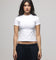American Thrift Women's Longline Baby T-Shirt White