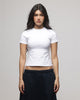 American Thrift Women's Longline Baby T-Shirt White
