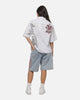 Worship Restraint Box Crop Shirt White Pinstripe