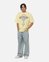 Ed Hardy Trinity Rhinestone T-Shirt Butter Yellow