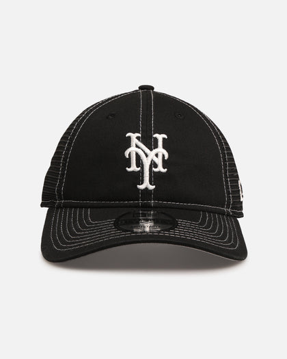 New Era New York Mets 'Contrast Chrome' 9TWENTY Casual Trucker Strapback Black