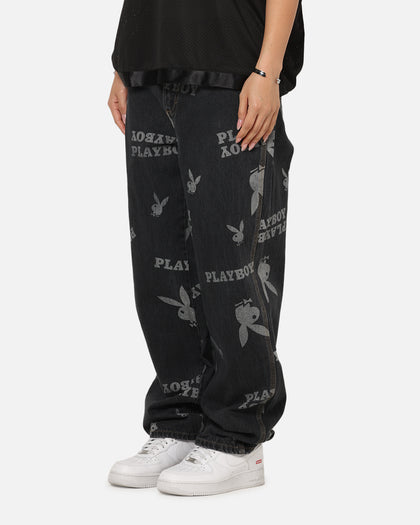 Playboy Mess Denim Jeans Washed Black