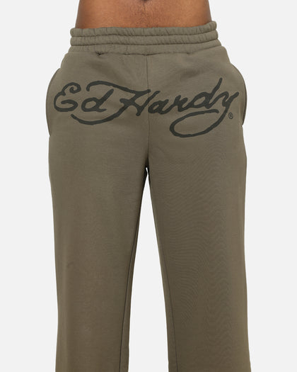 Ed Hardy Dragon Trackpants Washed Olive