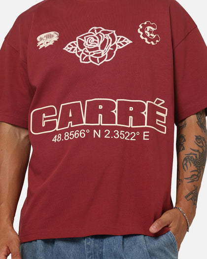 Carre Coordinates T-Shirt Maroon