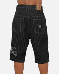 X-Large LA Star Baggy Bull Denim Shorts Black